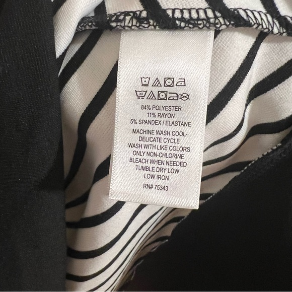 Nicole Miller Striped Fit And Flare Dress - Picture 4 of 4